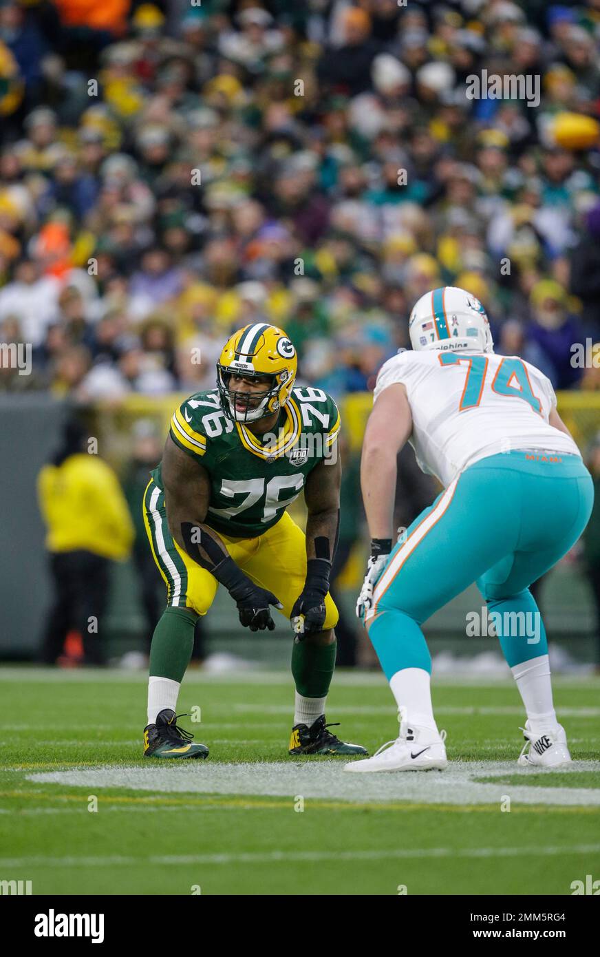 Green Bay Packers Mike Daniels (76) during an NFL football game Sunday, Nov. 11, 2018, in Green
