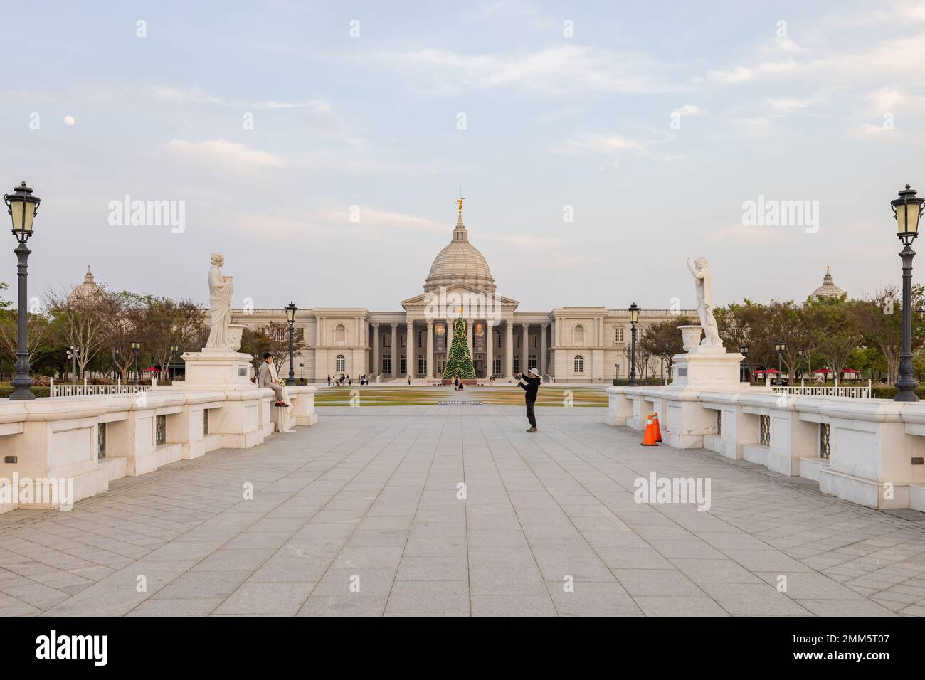 Tainan, JAN 5 2023 - Sunny exterior view of the famous Chimei Museum Stock Photo