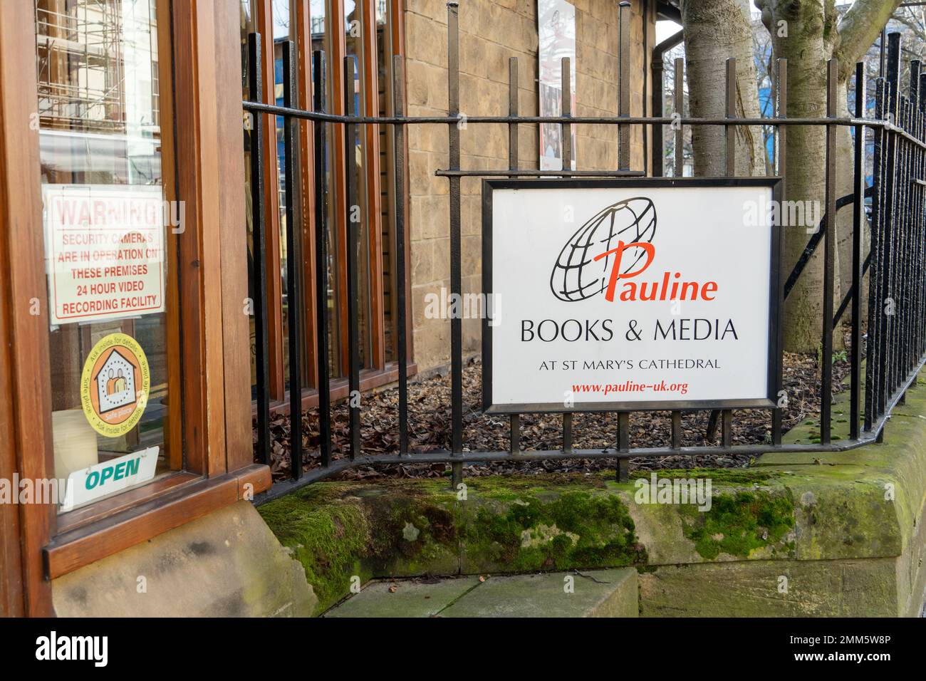 Pauline Books and Media shop at The Cathedral Church of St Mary the Catholic cathedral in the