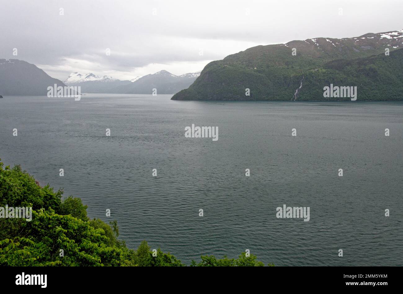 Beautiful norwegian fjord landscape in the summer time - Andalsnes - Norway. 20.06.2012 Stock Photo