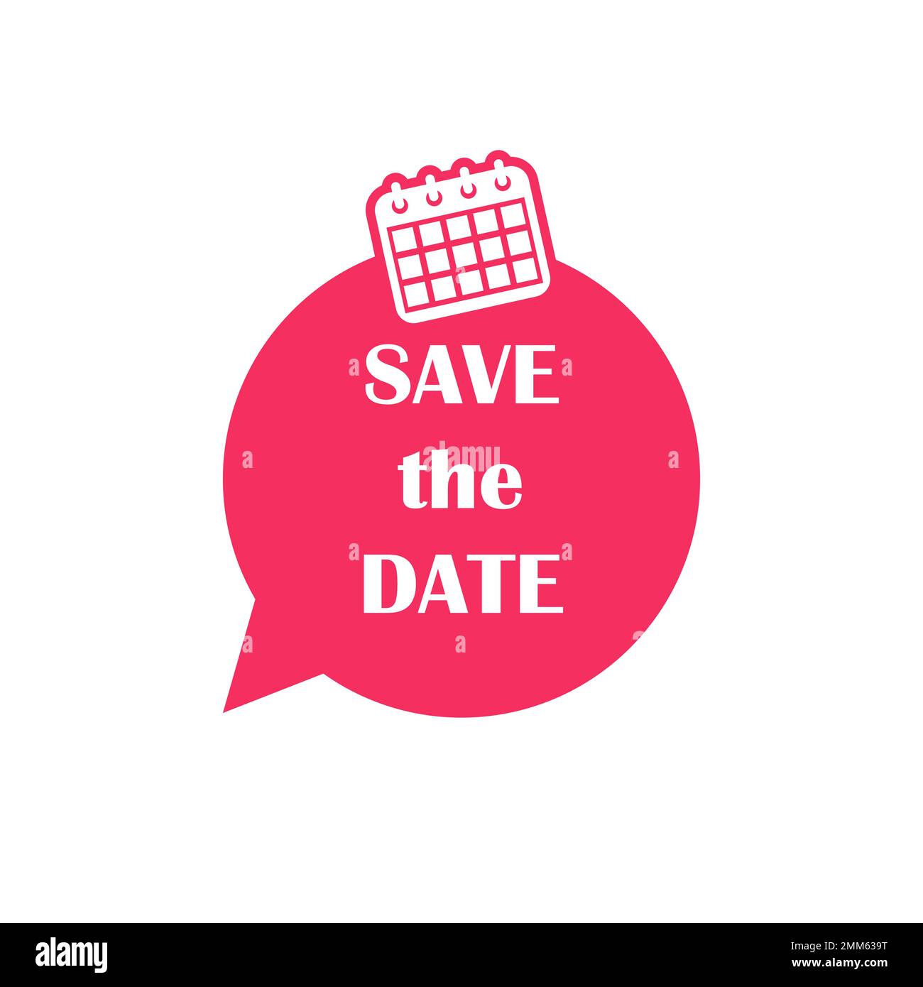 Save the Date Speach Bubble Stock Vector