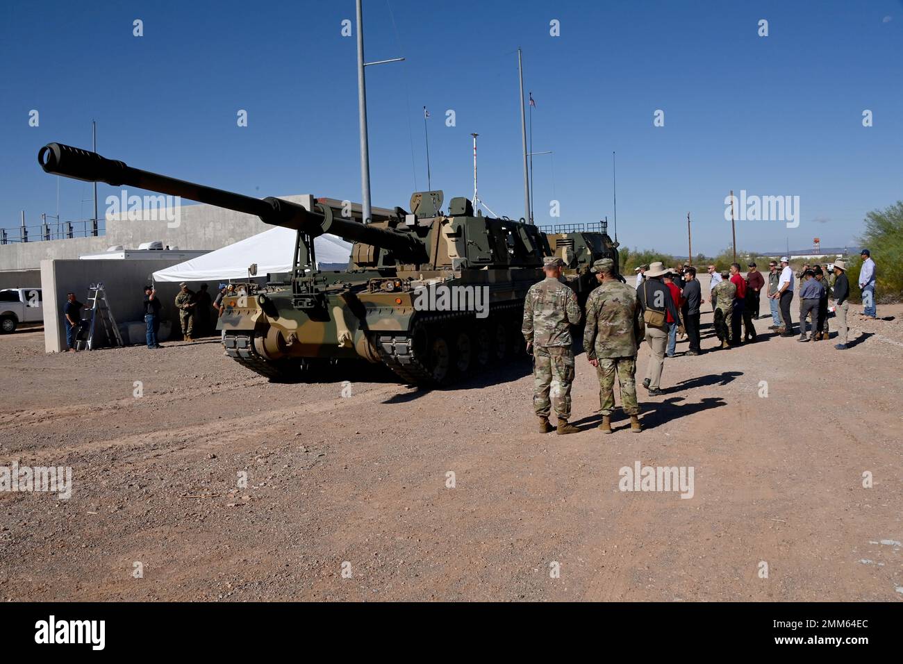 In mid-September, YPG hosted a demonstration showcasing the use of the United States’ most cutting edge 155mm artillery munitions with the South Korean K9A1 Thunder Self-Propelled Howitzer and K10 Ammunition Resupply Vehicle (ARV). On the demonstration day, about 60 visitors from across the Army and several friendly foreign nations observed the K9A1 undergo loading from the K10 and then embark on multiple realistic fire missions across two adjacent gun positions. Stock Photo