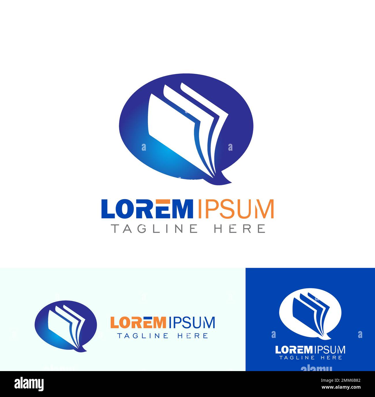 A vector illustration set of Stacked Paper Logo Design Stock Vector