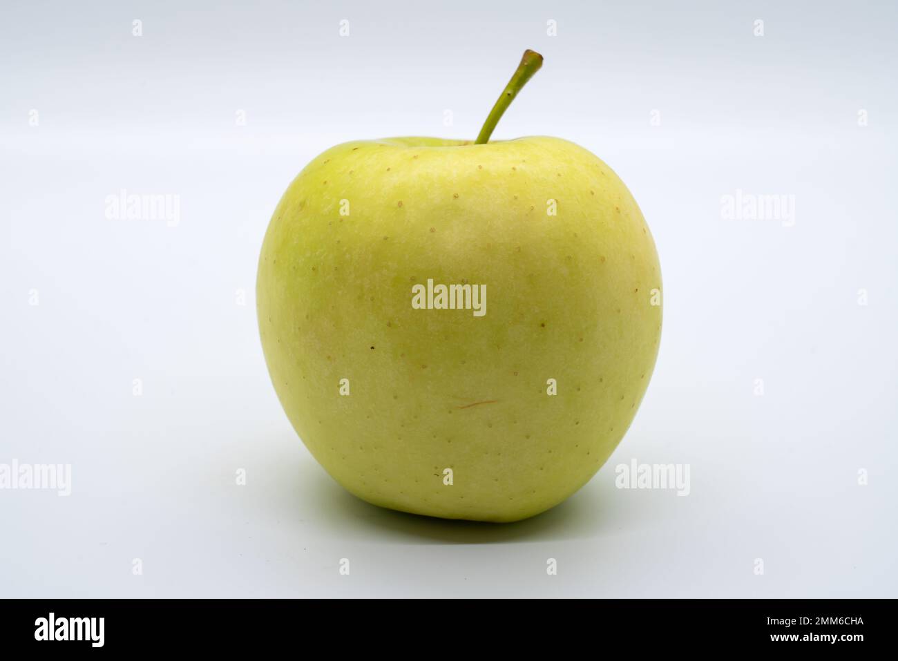Fresh Green Apple Isolated on White Background Stock Photo
