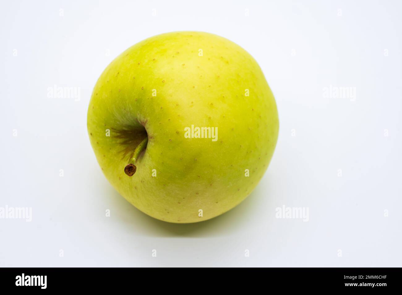 Fresh Green Apple Isolated on White Background Stock Photo