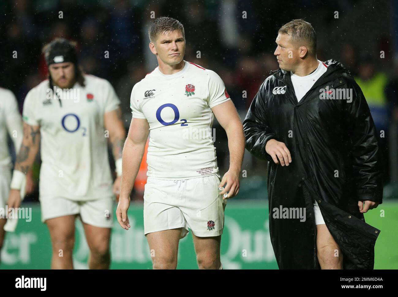 Tim Hartley Rugby England's Owen Farrell, second left, and Dylan Hartley after the rugby ...
