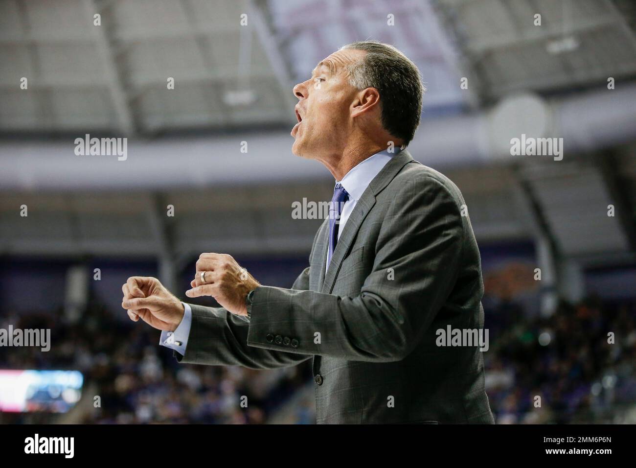 TCU mens basketball head coach Jamie Dixon shouts instructions to his  players during the second half of an NCAA college basketball game against  Cal State Bakersfield, Wednesday, Nov. 7, 2018, in Fort