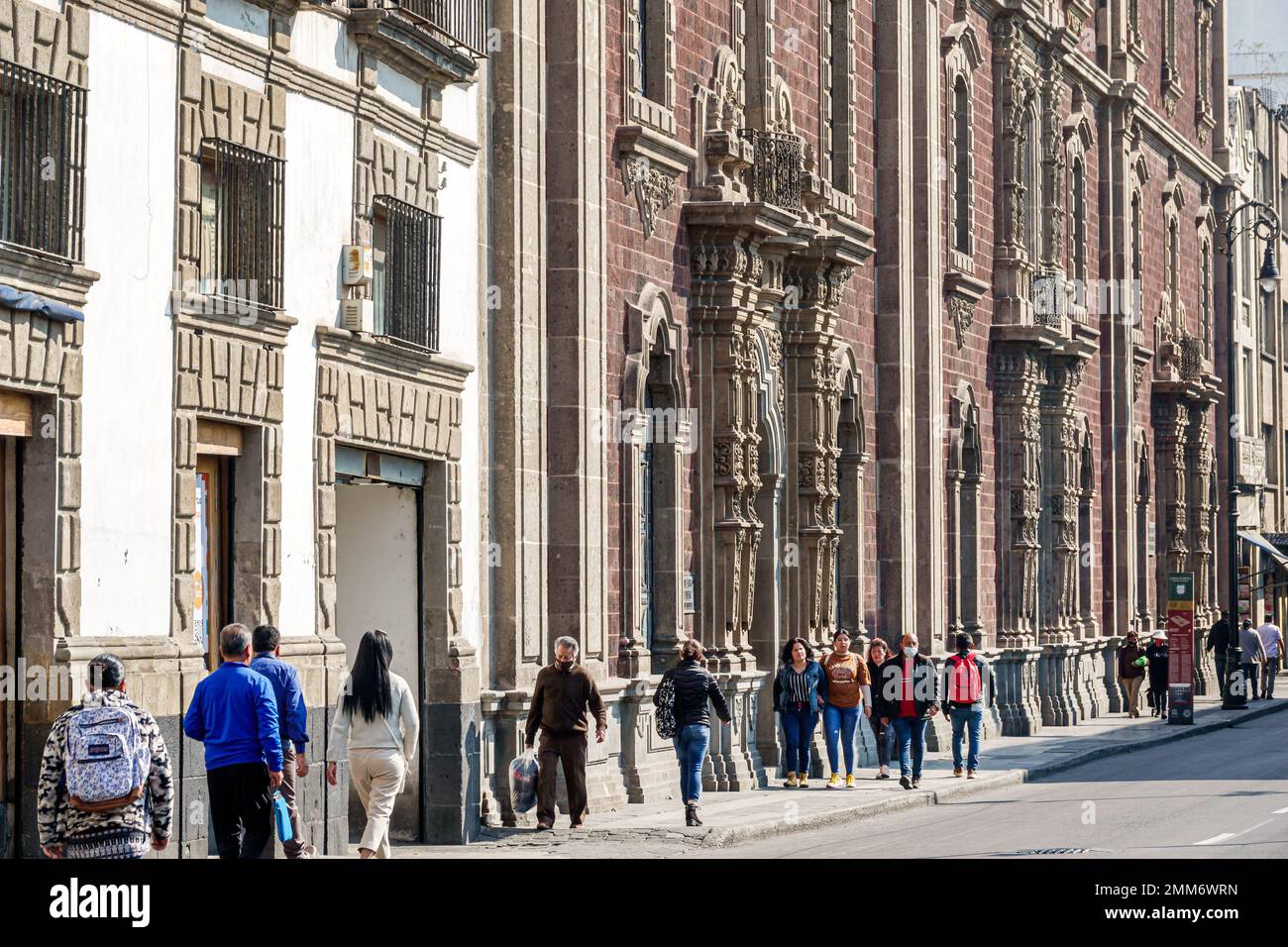 Mexico City,Historic Center centre Historico Centro,Calle de Donceles Justo Sierra,Colegio de San Ildefonso College museum 1749 colonial architecture Stock Photo