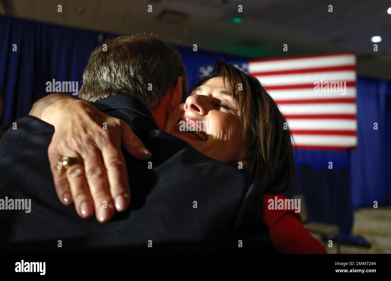 Wisconsin Republican Senate Candidate Leah Vukmir Hugs A Supporter ...