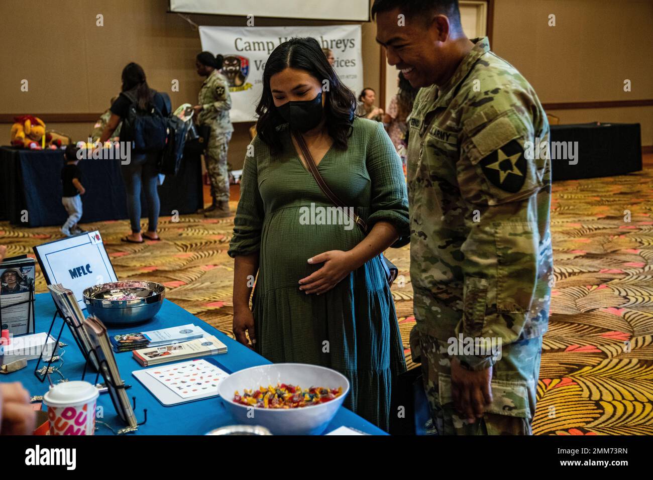 Expecting parents speak with Military Life Counselors during U.S. Army