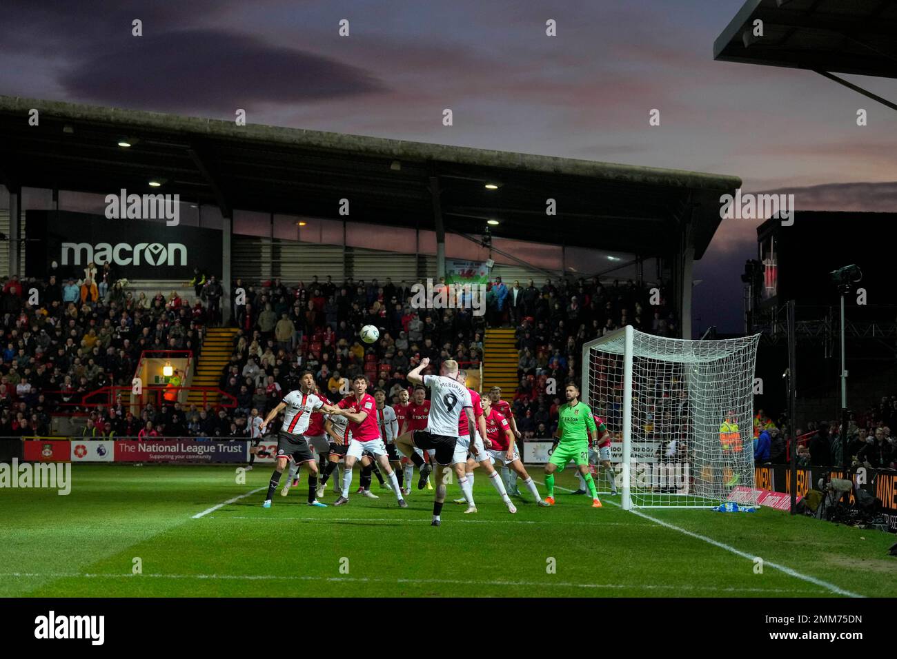 Wrexham, UK. 29th Jan, 2023. Oliver McBurnie 9 of Sheffield United