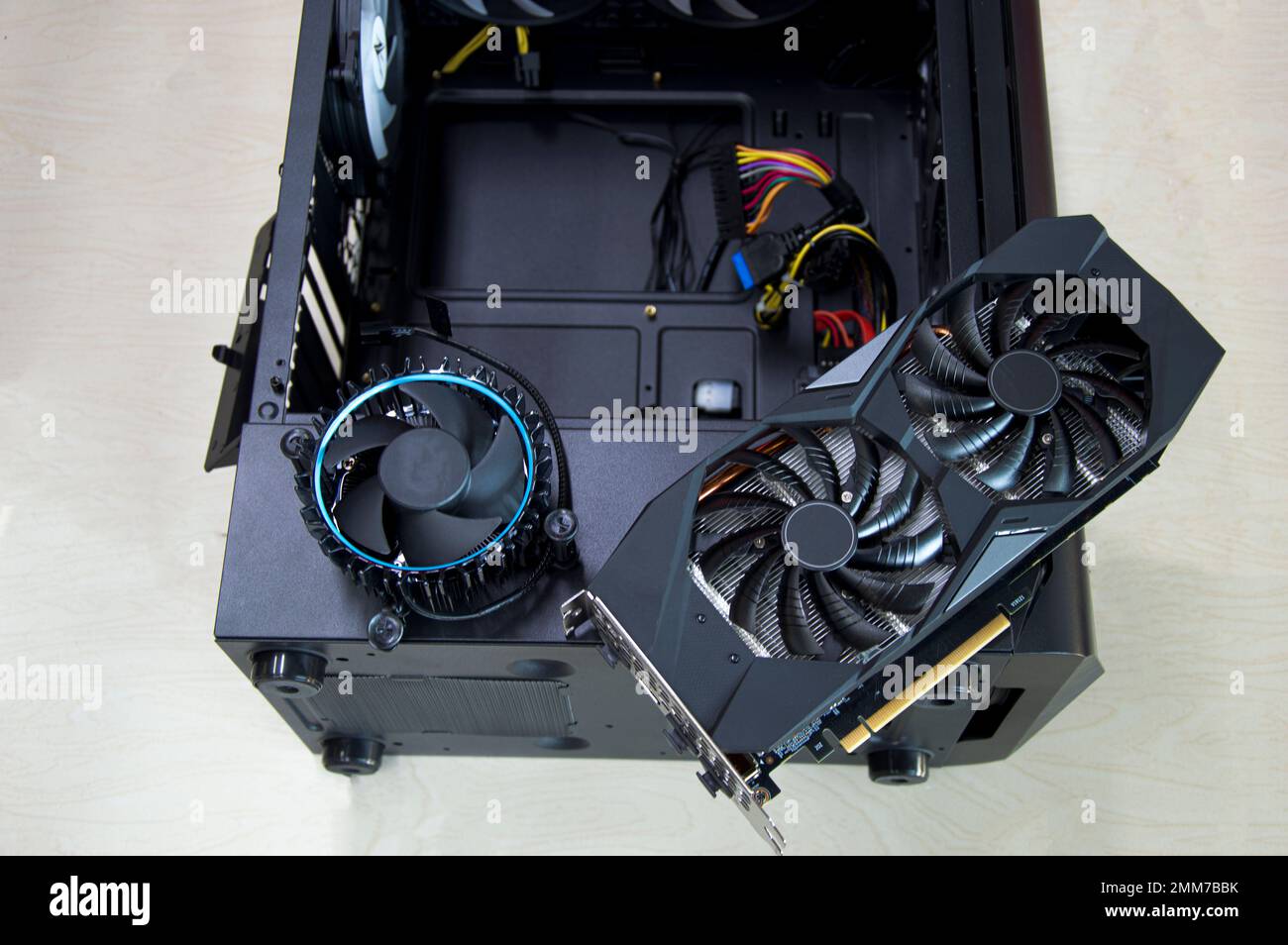 top view of computer graphics card Stock Photo Alamy