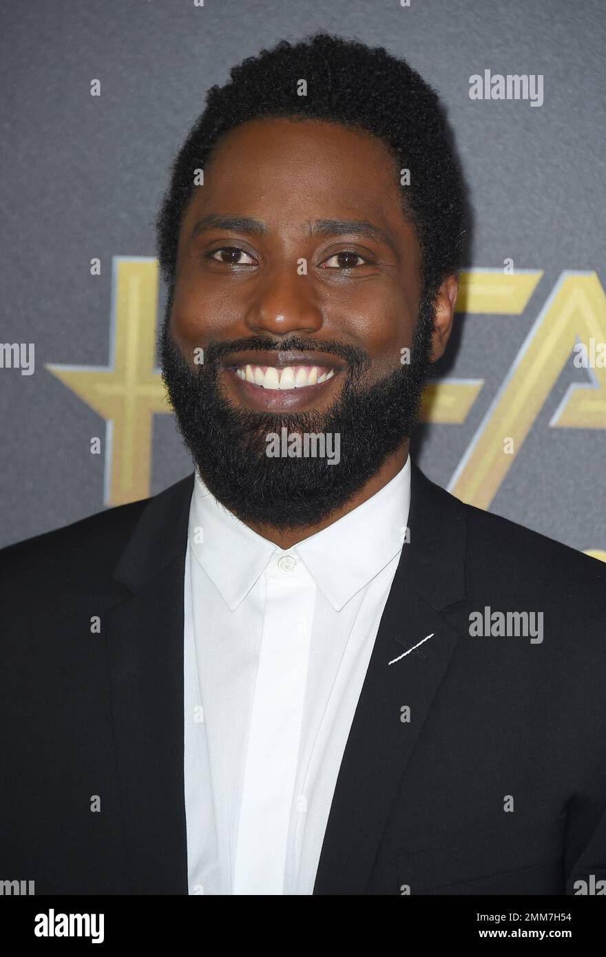 John David Washington arrives at the Hollywood Film Awards on Sunday, Nov. 4, 2018, at the