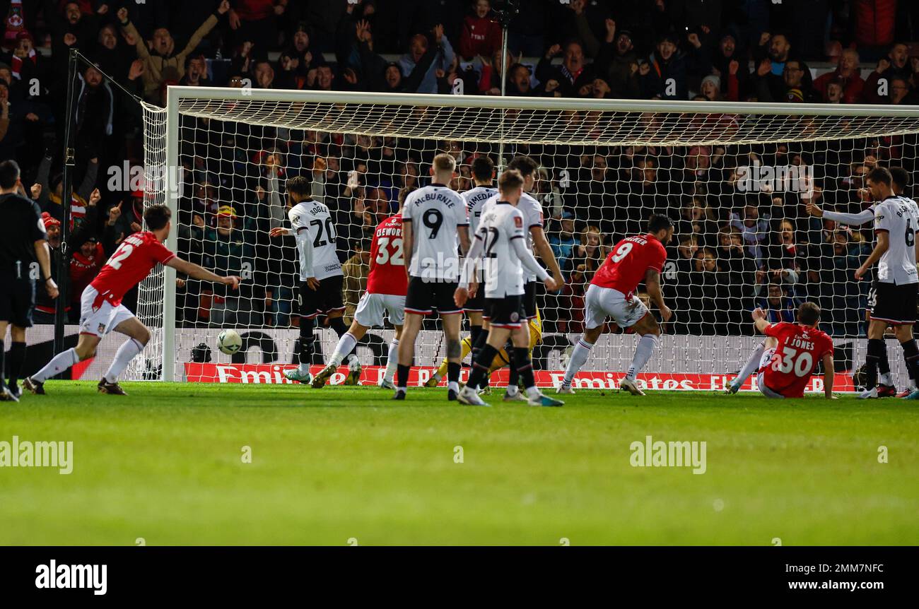 Wrexham, Wales, UK. Racecourse Ground, Wrexham, UK. 29th Jan, 2023. FA