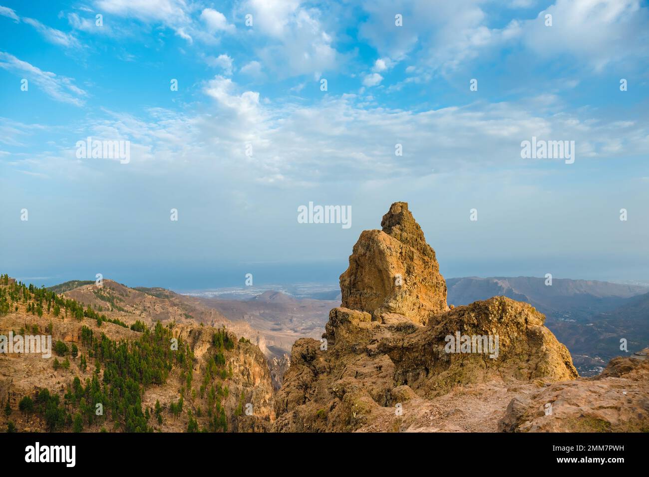 Pico de las Nives, landscape of the volcanic island of gran canaria Stock Photo