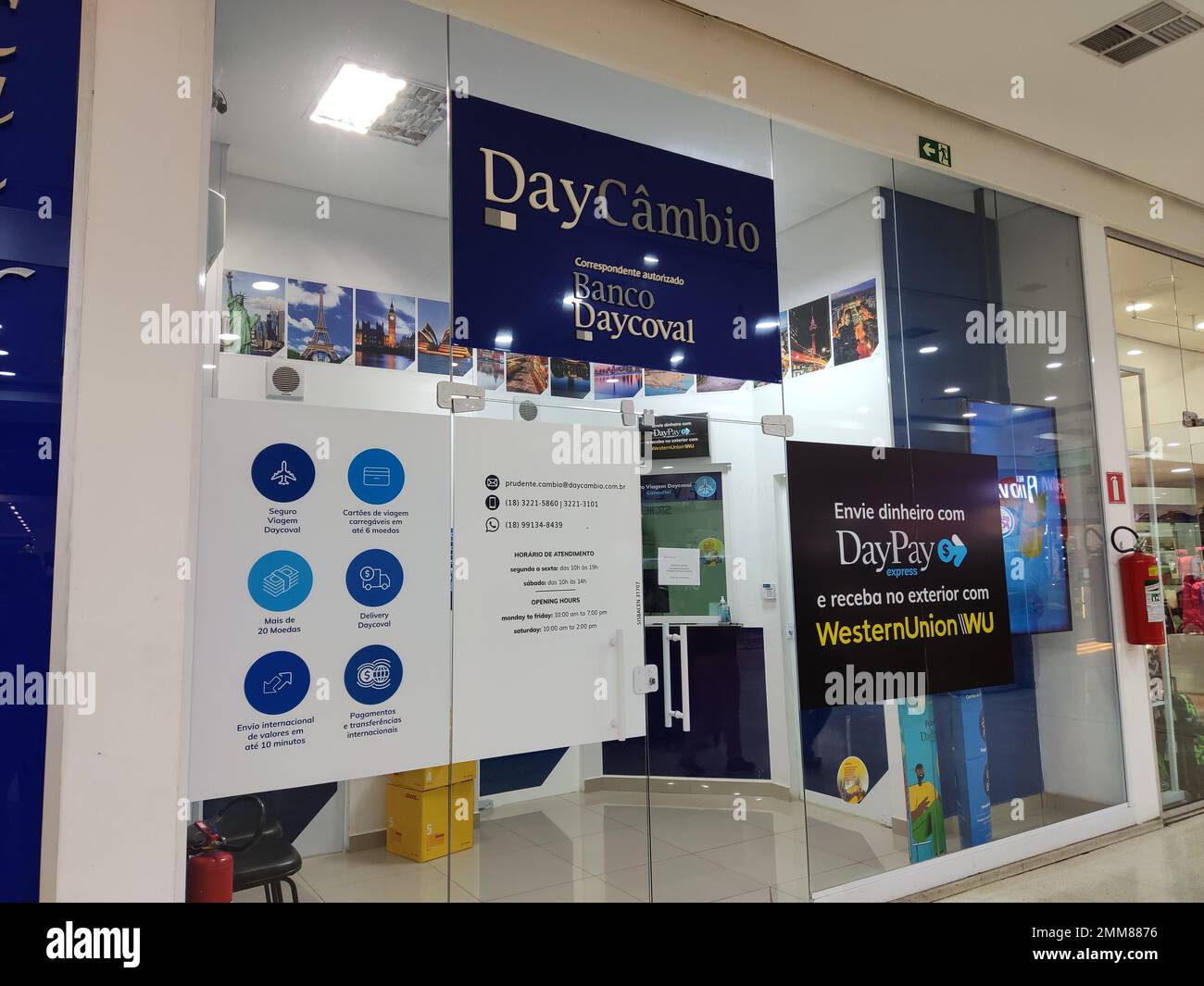 Daycâmbio (Daycoval) logo seen on the façade of a store in Parque Shopping Prudente, in the city of Presidente Prudente, São Paulo. (Photo by Rafael Henrique/SOPA Images/Sipa USA) Credit: Sipa USA/Alamy Live News Stock Photo