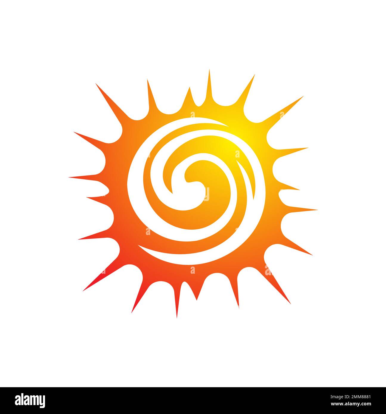 A vector illustration of Heat Temperature Wave Symbol Logo Icon Stock Vector