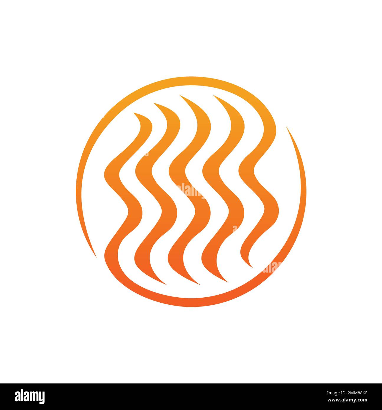 A vector illustration of Heat Wave Symbol Logo Icon in white background ...