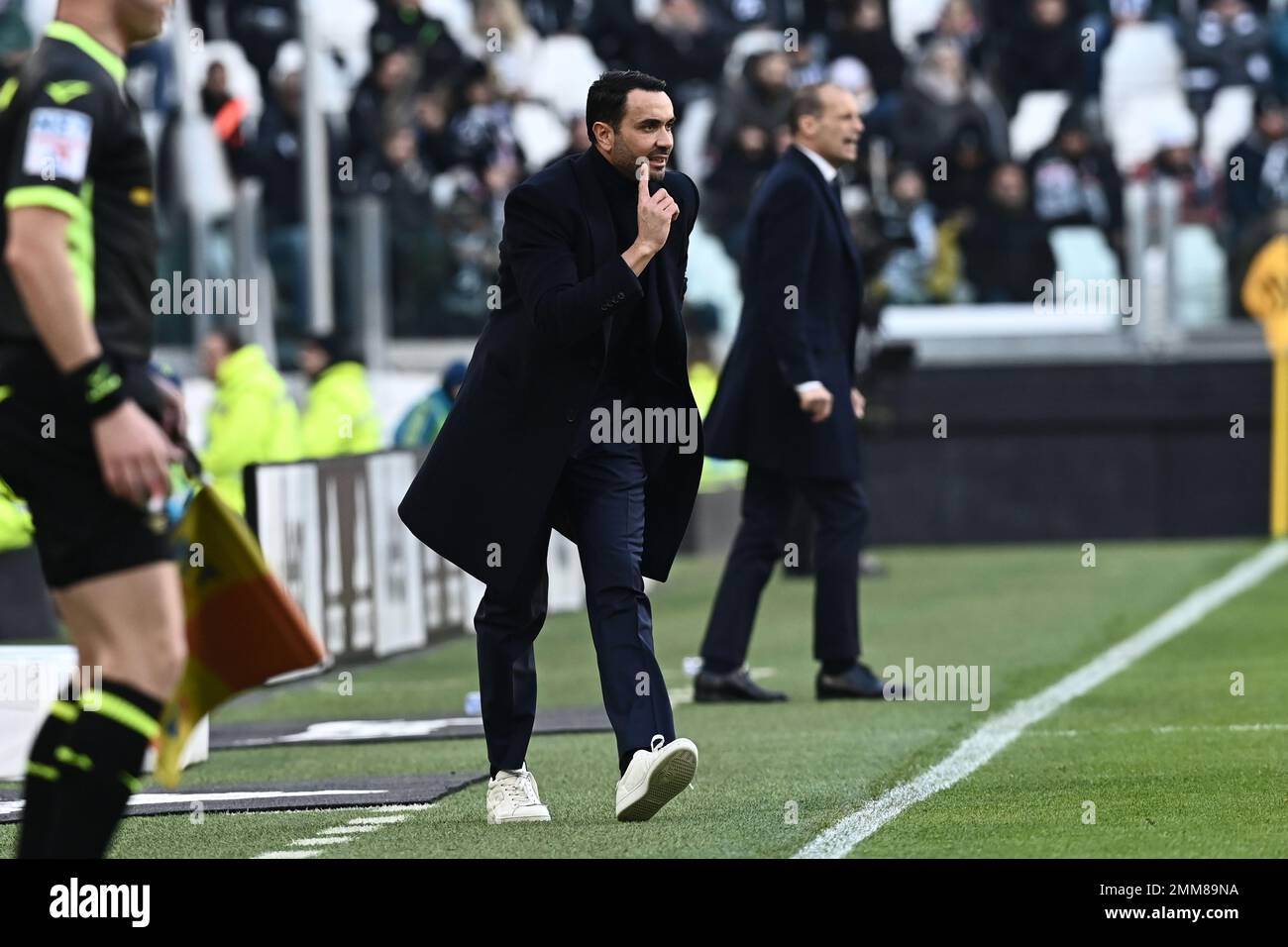 Turin, Italy. 29th January, 2023. Giovanni Stroppa Coach (Monza) during the Italian 'Serie A match between Juventus 0-2 Monza at Allianz Stadium on January 29, 2023 in Torino, Italy. Credit: Maurizio Borsari/AFLO/Alamy Live News Stock Photo