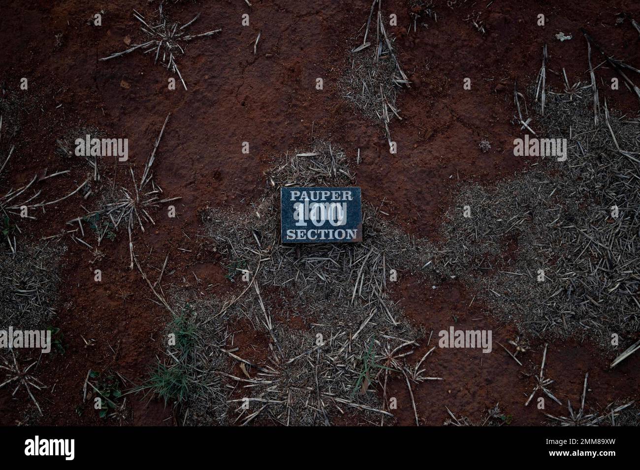 This Wednesday, Oct. 3, 2018 photo, shows the marker for a "pauper