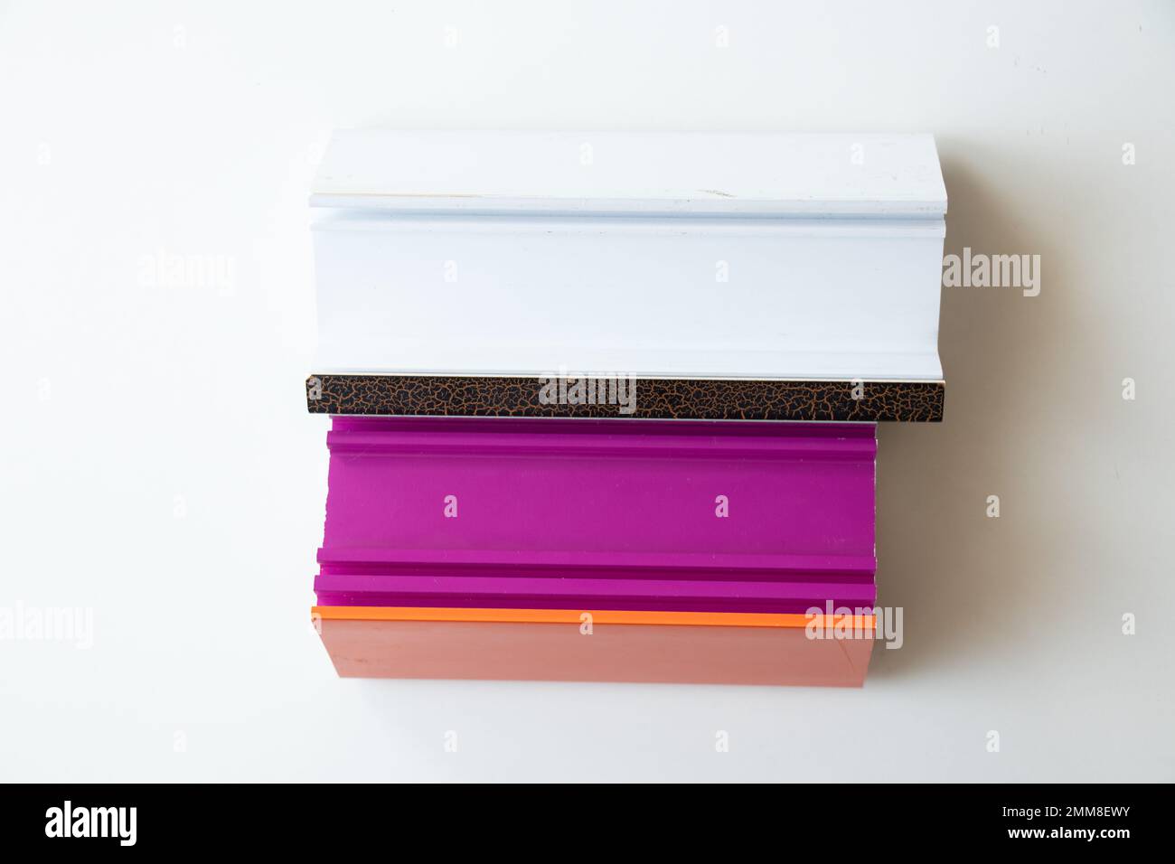 aluminum window frame as a sample, sectional window, painted window ...