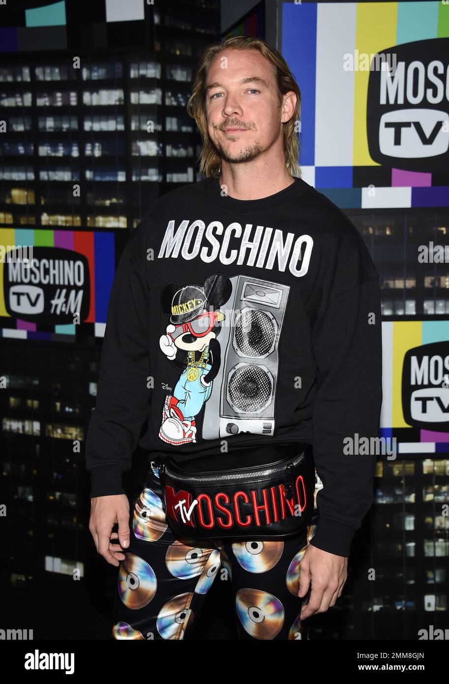 DJ Diplo attends the Moschino x H&M fashion show at Pier 36 on ...