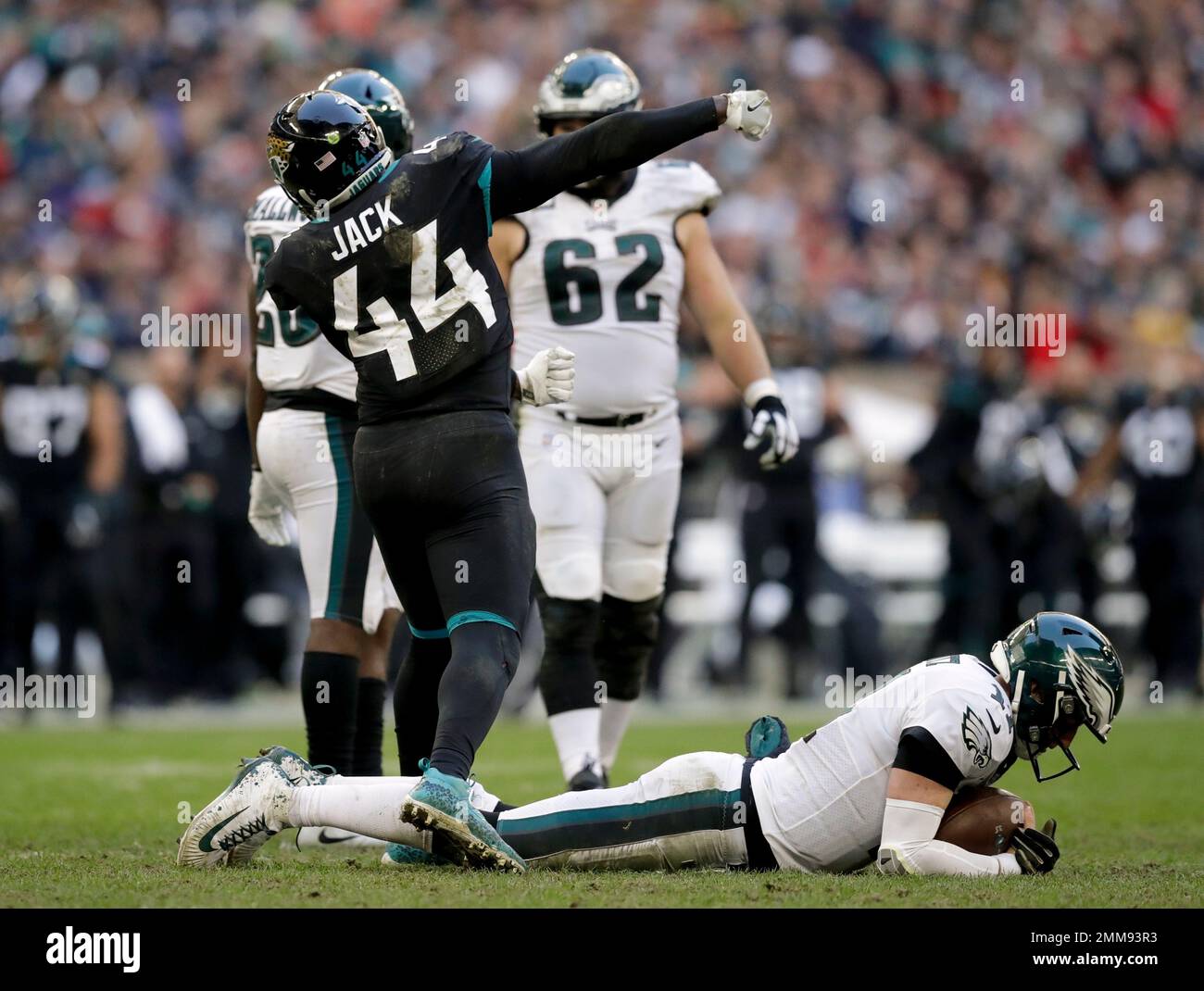 Philadelphia Eagles linebacker Myles Jack (47) in action during the second  half of an NFL preseason football game against the Baltimore Ravens,  Saturday, Aug. 12, 2023, in Baltimore. (AP Photo/Terrance Williams Stock