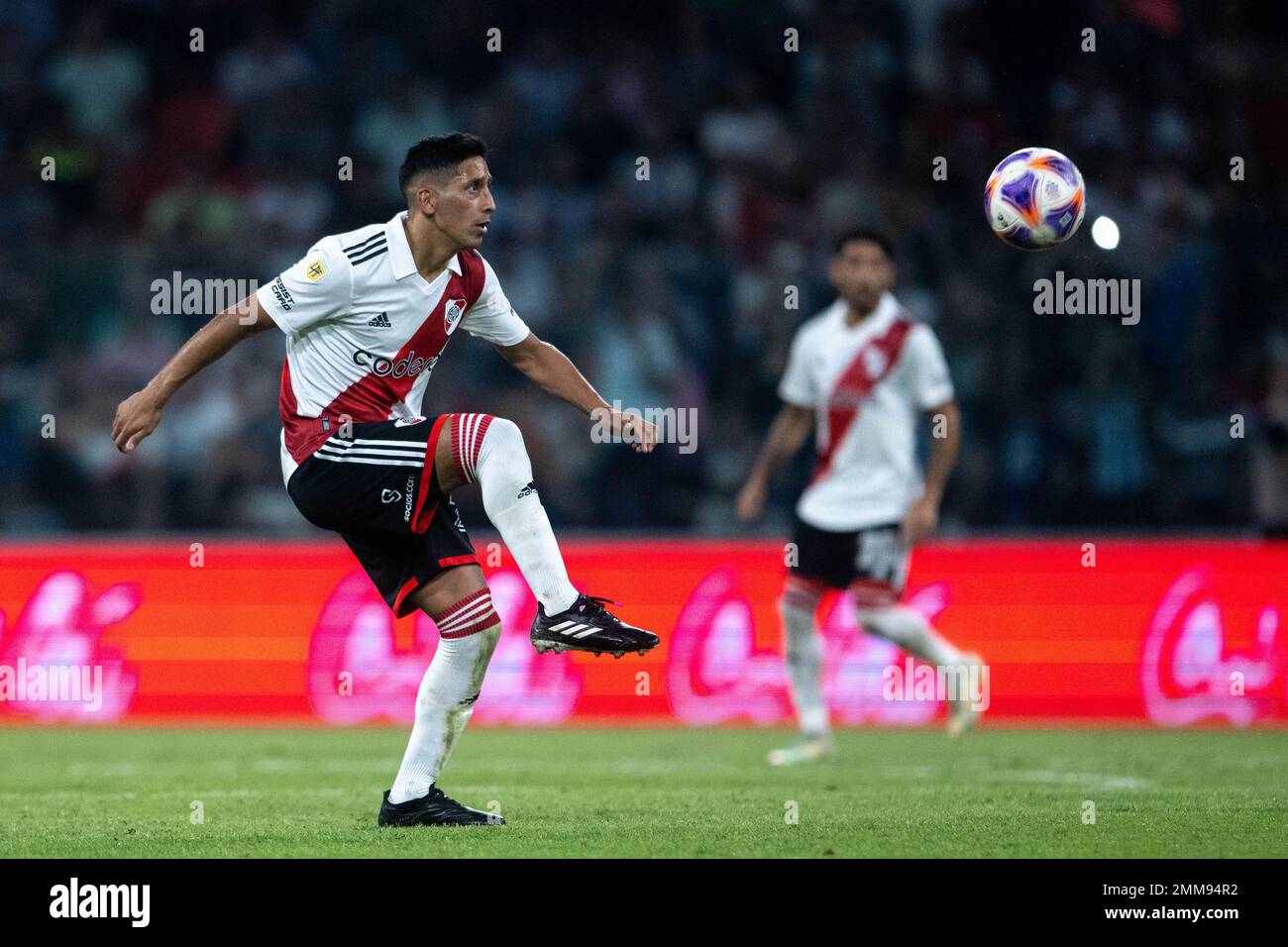 SANTIAGO DEL ESTERO, ARGENTINA, 28 January 2023:   Enzo Perez of River Plate during the Torneo Binance 2023 of Argentine Liga Profesional match between Central Cordoba and River Plate at Stadium Único Madre de Ciudades in Santiago del Estero, Argentina on 28 January 2023. Photo by SFSI Stock Photo