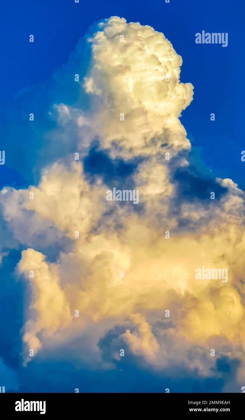 Explosive Formation Explosive cloud formation cumulus clouds in the sky in Playa del Carmen ...