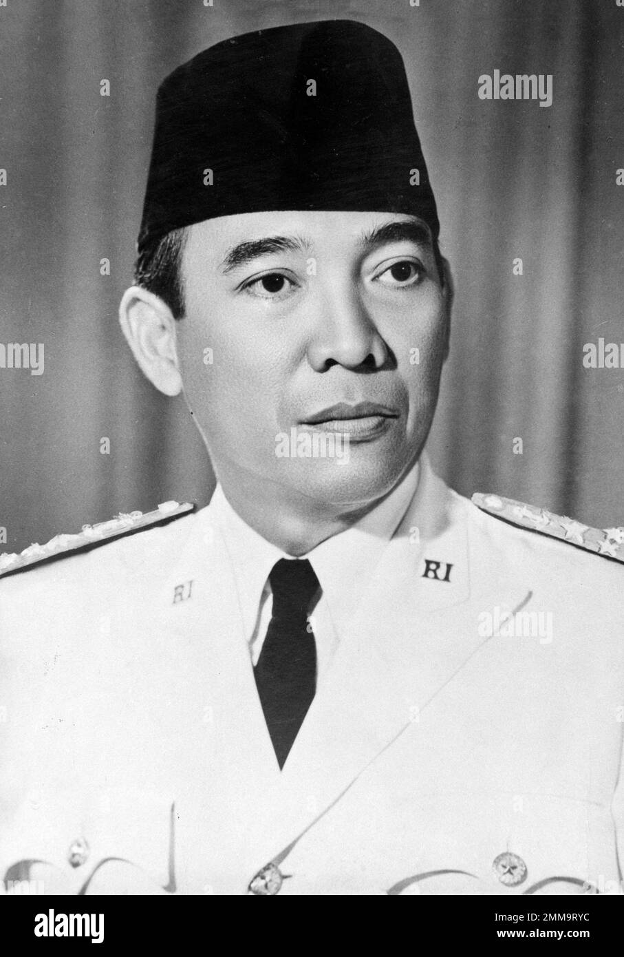 Sukarno (1901 – 1970) Indonesian statesman, revolutionary and nationalist who was the first president of Indonesia, serving from 1945 to 1967. Stock Photo