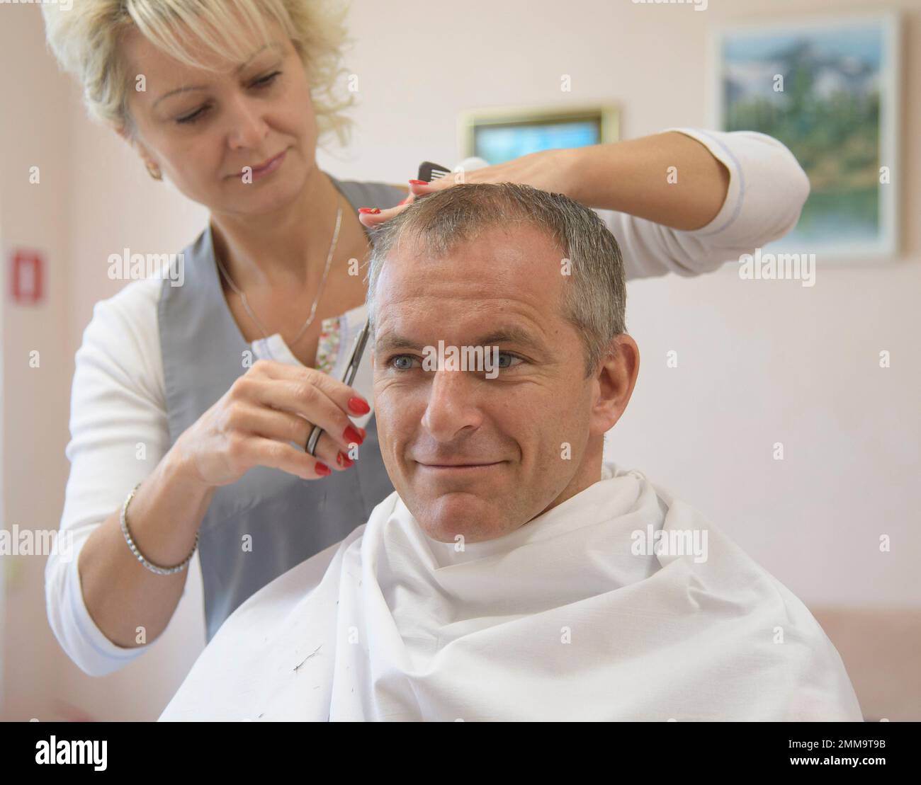 Expedition 57 backup crewmember David Saint-Jacques of the Canadian Space Agency gets his hair cut, Tuesday, Oct. 9, 2018 at the Cosmonaut Hotel in Baikonur, Kazakhstan. Expedition 57 Flight Engineer Nick Hague Expedition 57 backup crewmember David Saint-Jacques of the Canadian Space Agency gets his hair cut, Tuesday, Oct. 9, 2018 at the Cosmonaut Hotel in Baikonur, Kazakhstan. Expedition 57 Flight Engineer Nick Hague
