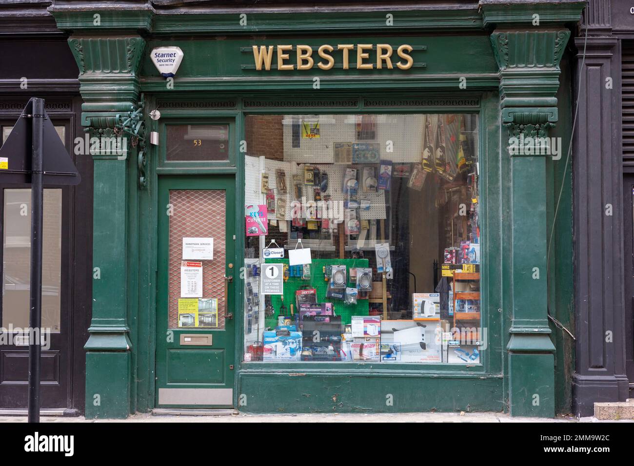 Websters Hardware Store London Stock Photo