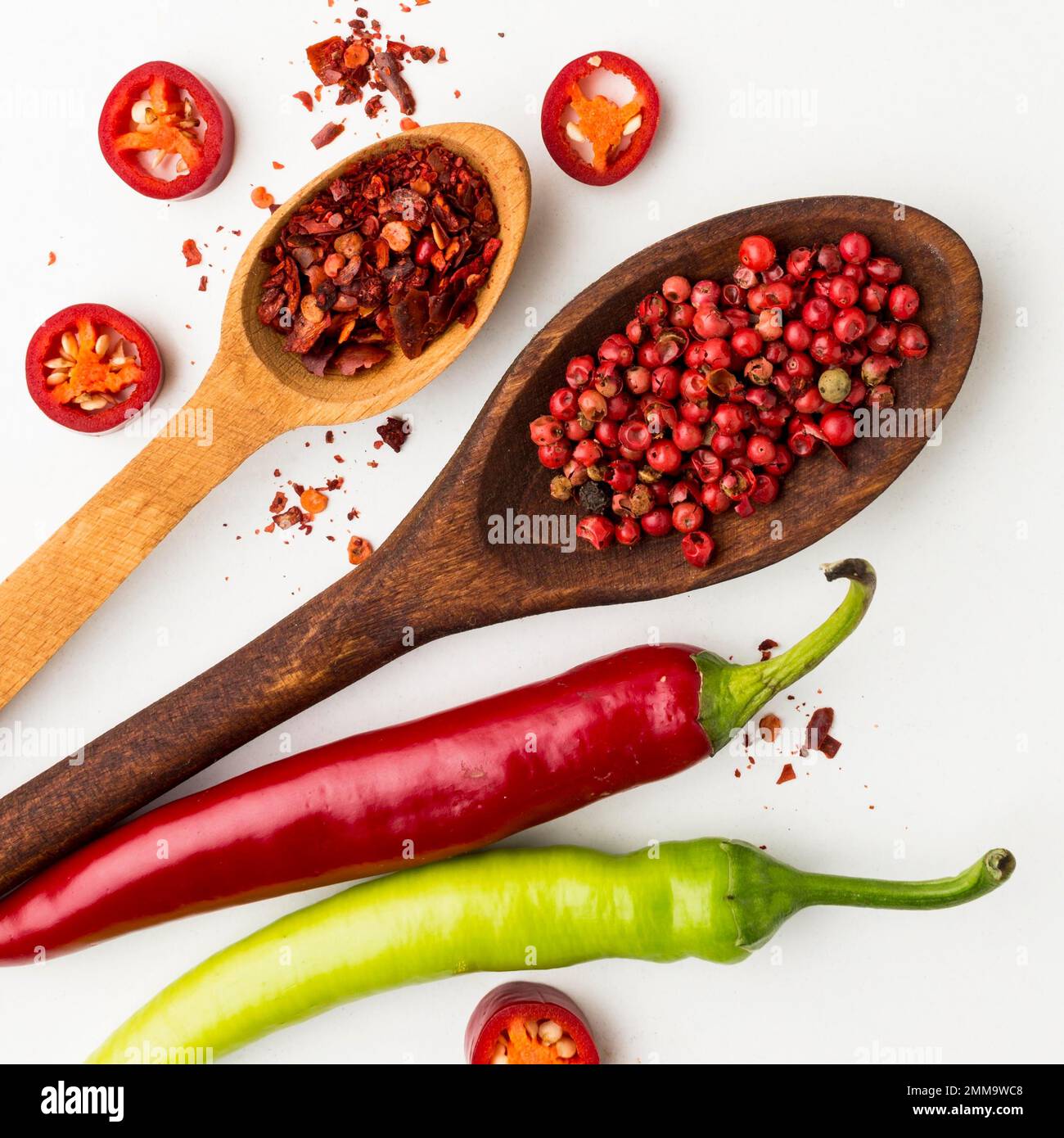chilli condiment wooden spoon. Beautiful photo Stock Photo Alamy