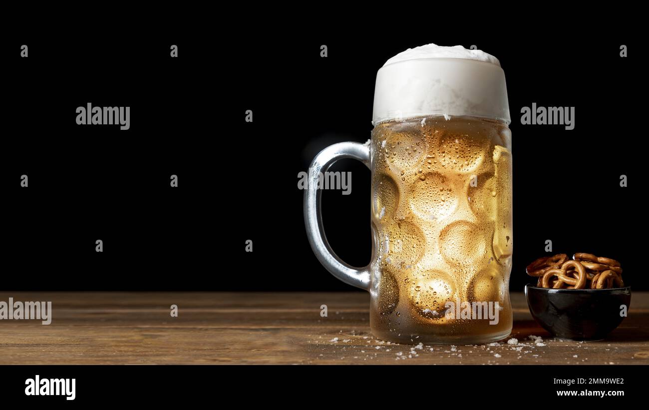 bavarian beer pretzels table. Resolution and high quality beautiful photo Stock Photo