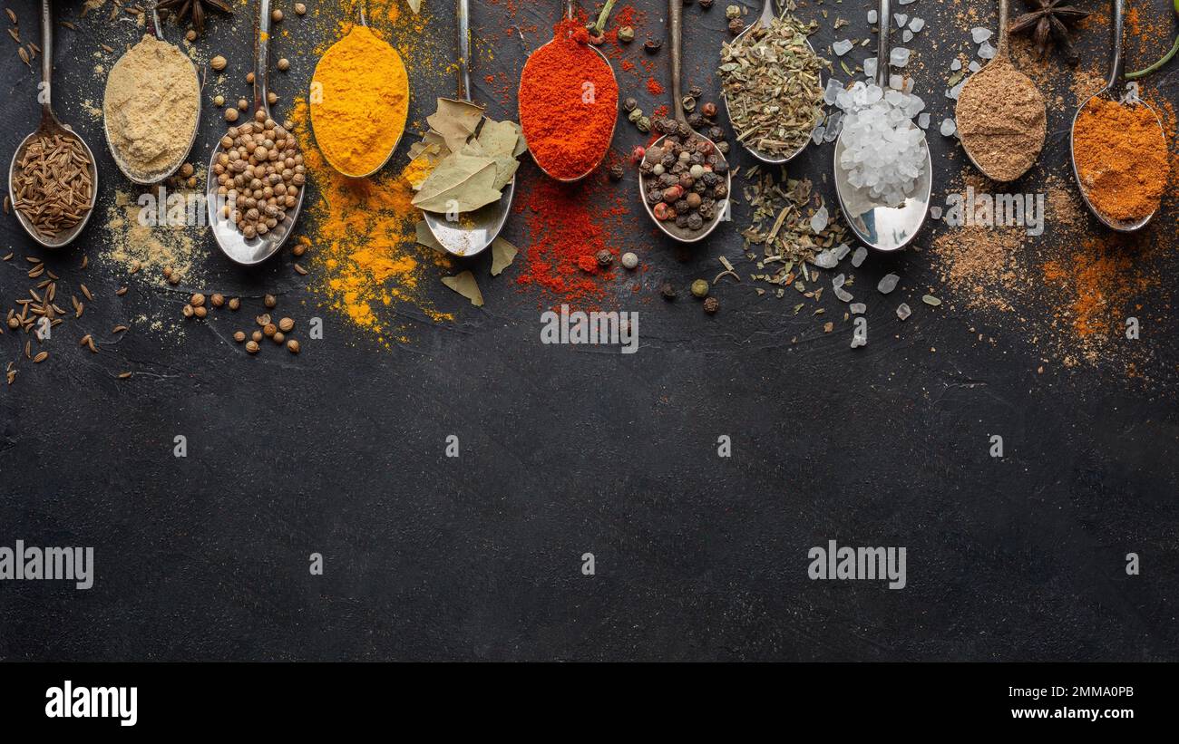indian condiments with copy space view. Resolution and high quality