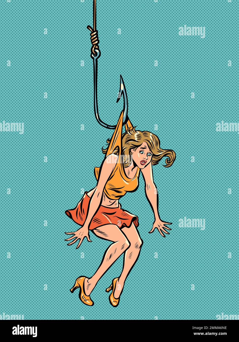 Woman sea fishing Stock Vector Images - Alamy
