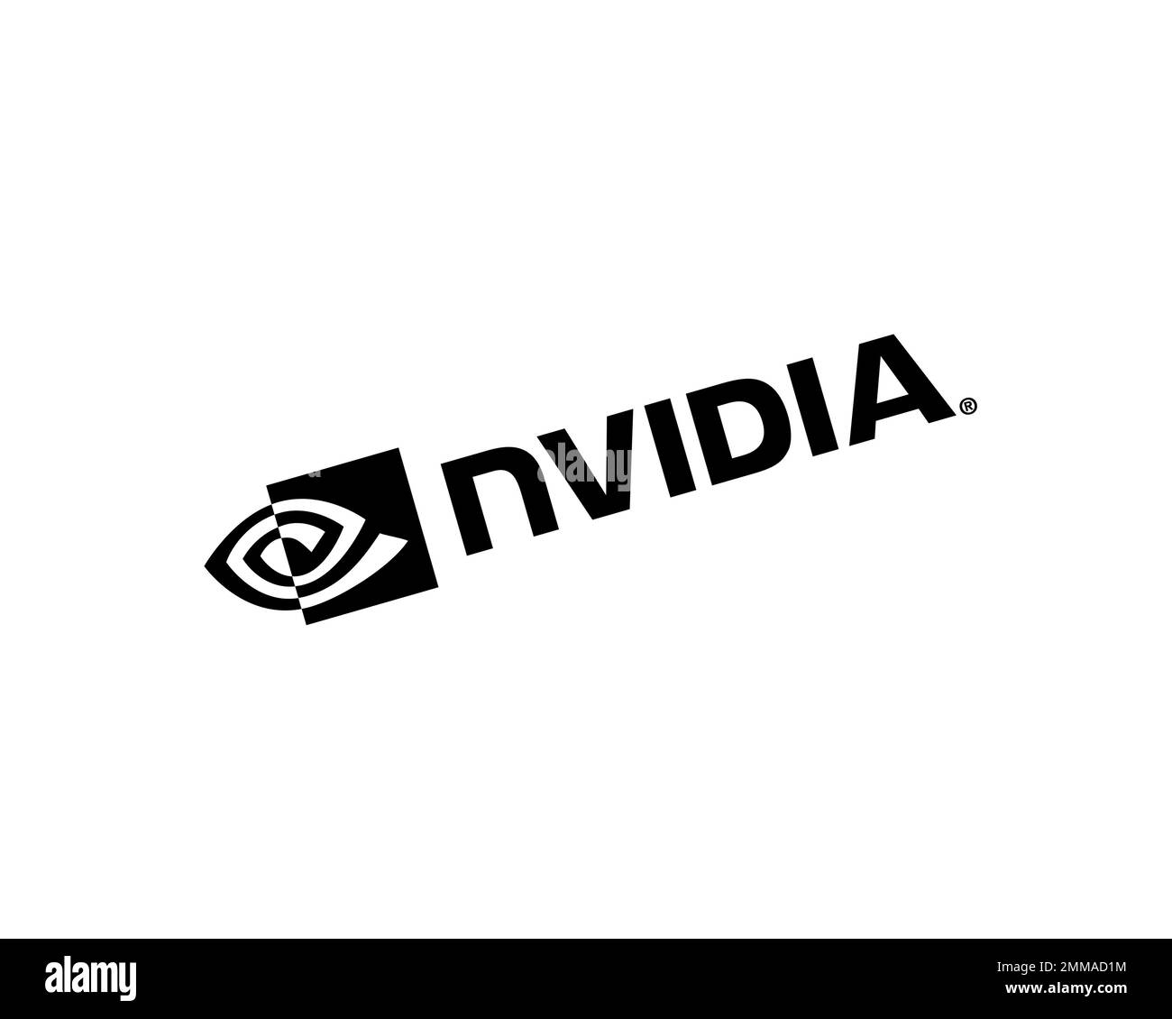 Nvidia, Rotated, White background, Logo, Brand name Stock Photo - Alamy