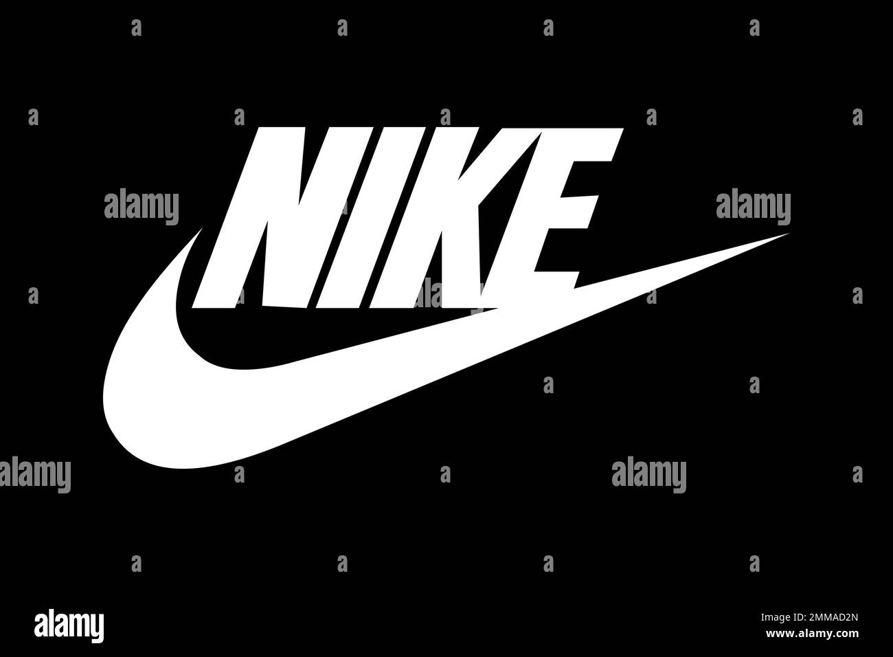 Nike, Inc. Nike White, Black Background, Logo, Brand Name Stock Photo -  Alamy