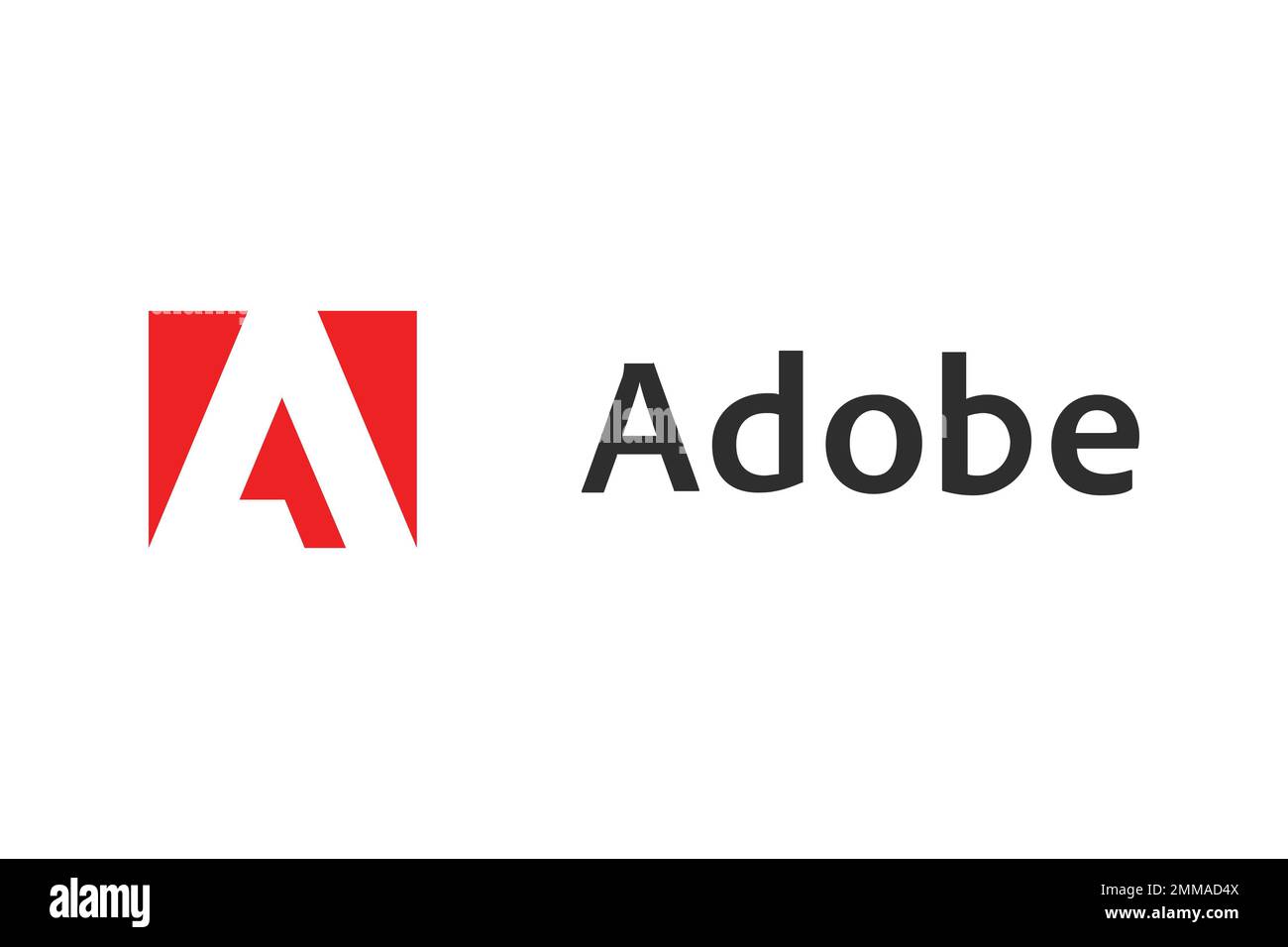 Adobe Inc, white background, logo, brand name Stock Photo - Alamy