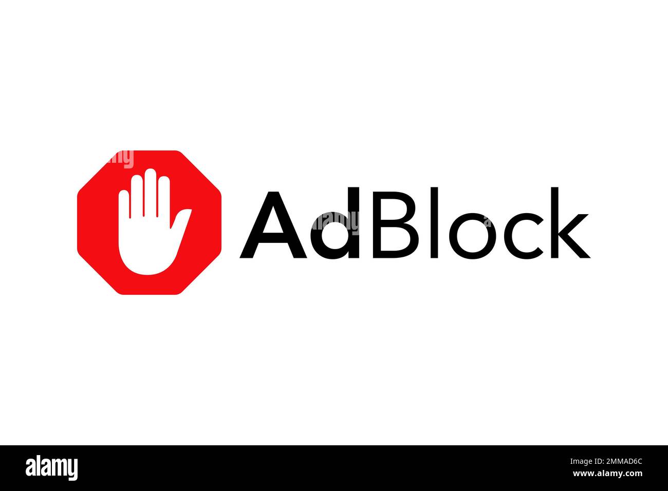 AdBlock white background logo brand name Stock Photo Alamy