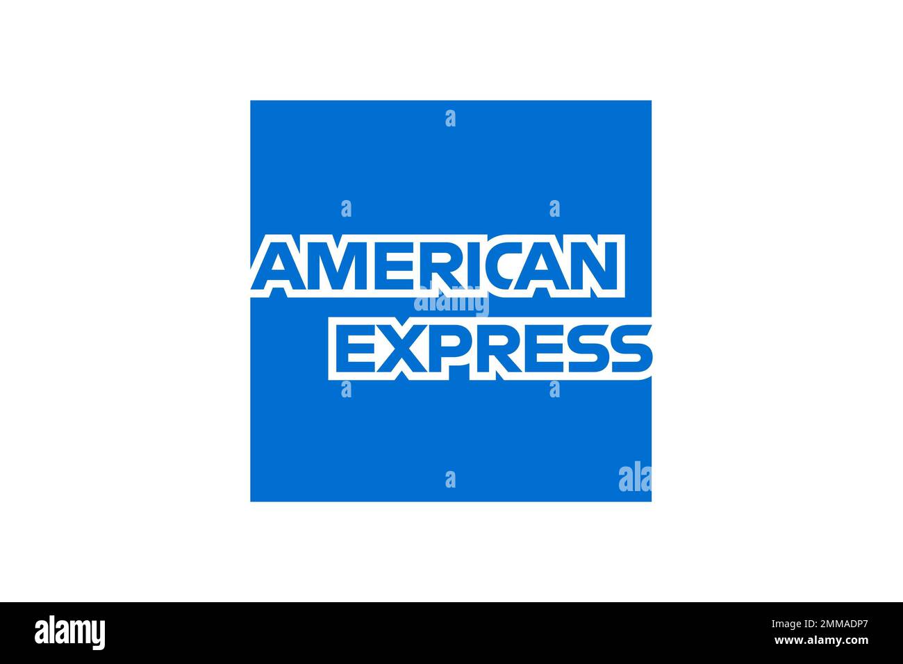 American Express, white background, logo, brand name Stock Photo