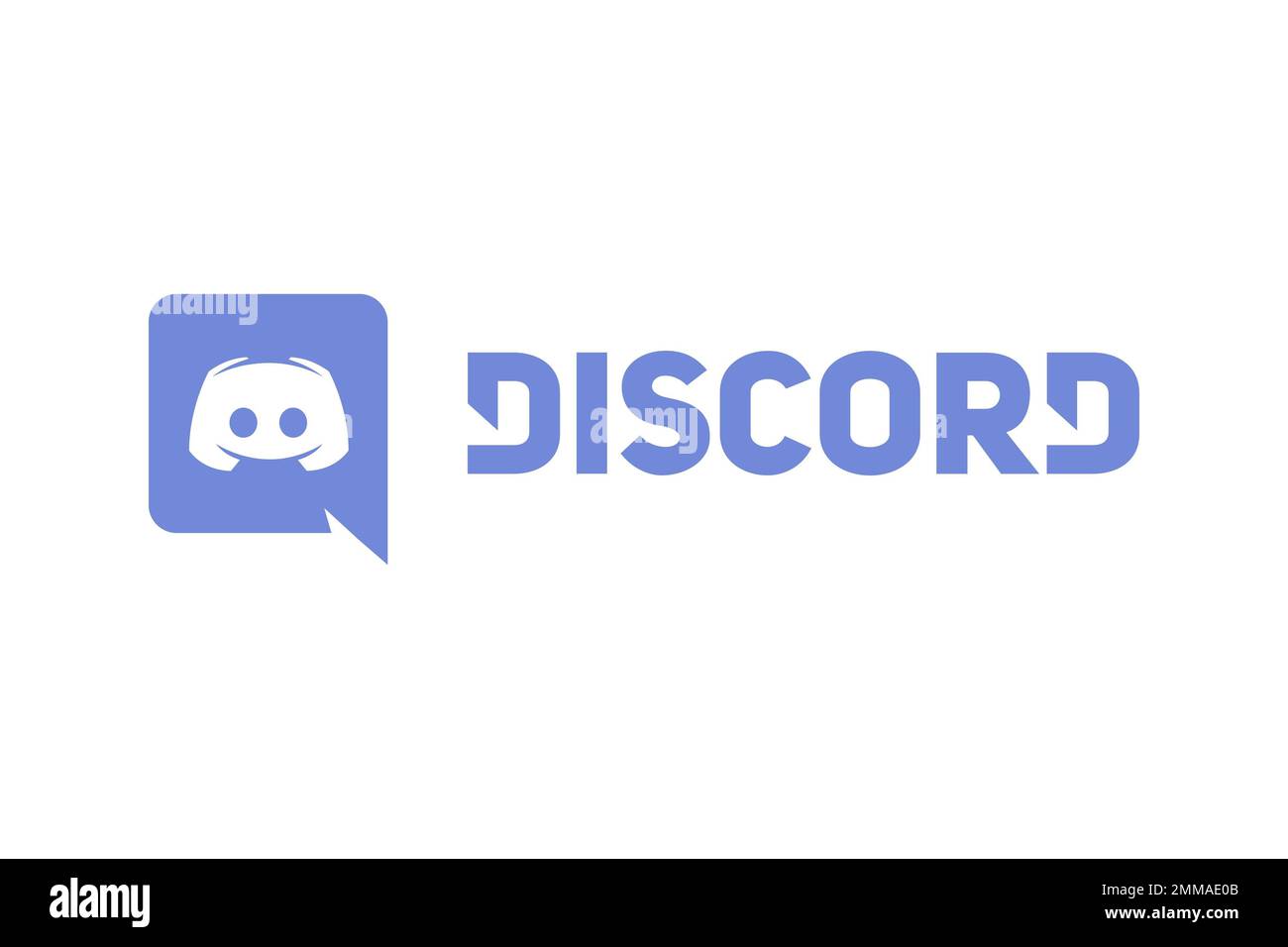 Discord (software), White background, Logo, Brand name Stock Photo Alamy