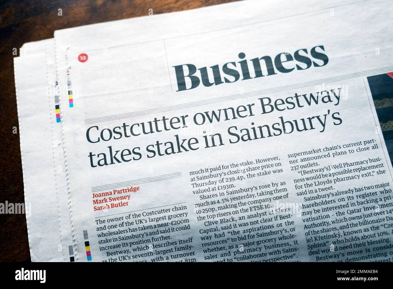 'Costcutter owner Bestway takes stake in Sainsbury's' Guardian