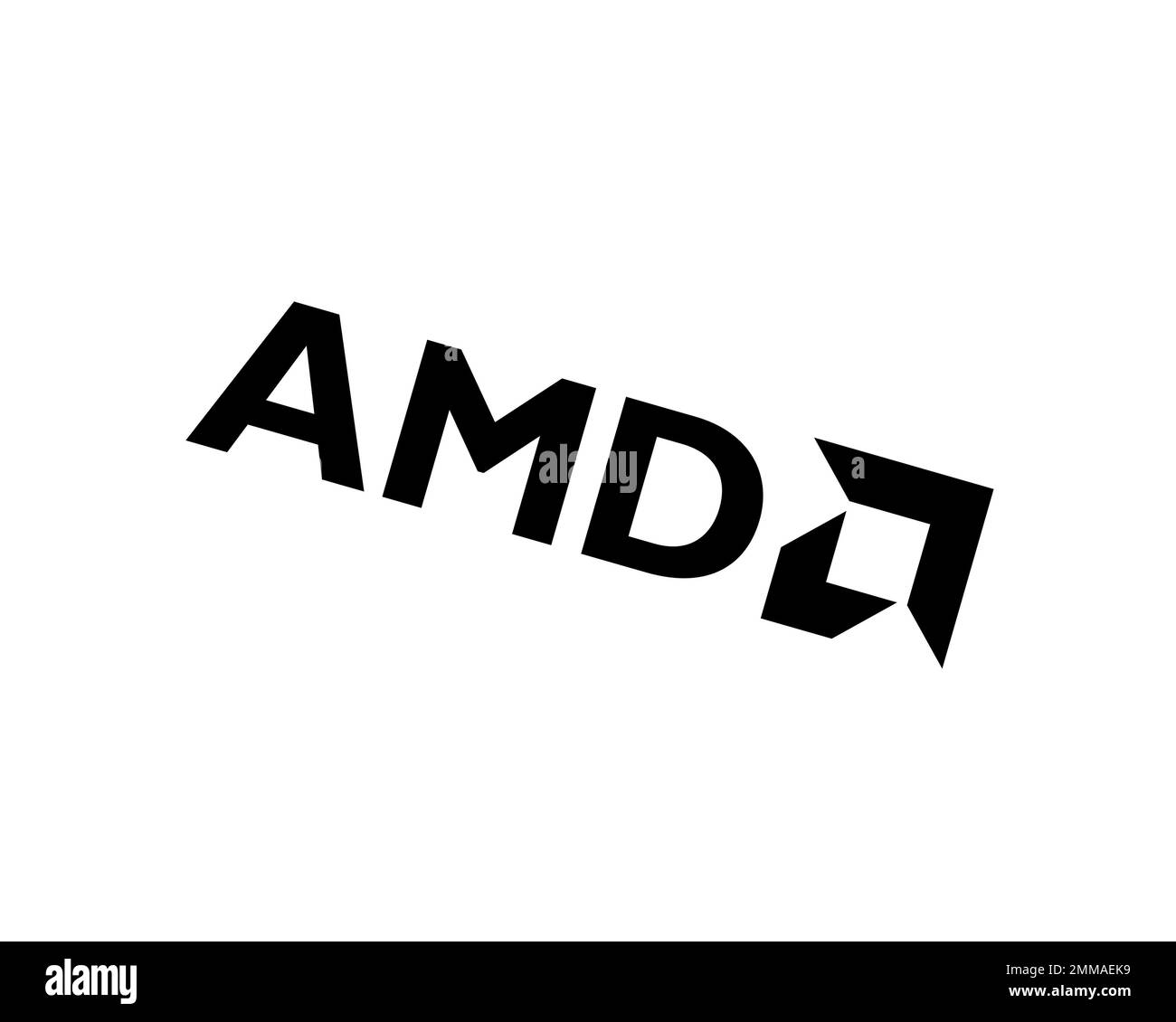 Advanced Micro Devices, rotated, white background, logo, brand name Stock Photo Alamy
