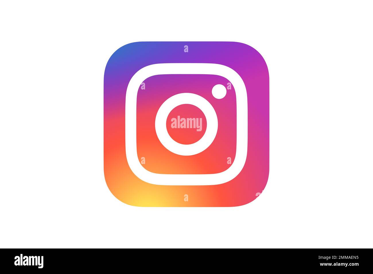 Instagram, White background, Logo, Brand name Stock Photo Alamy