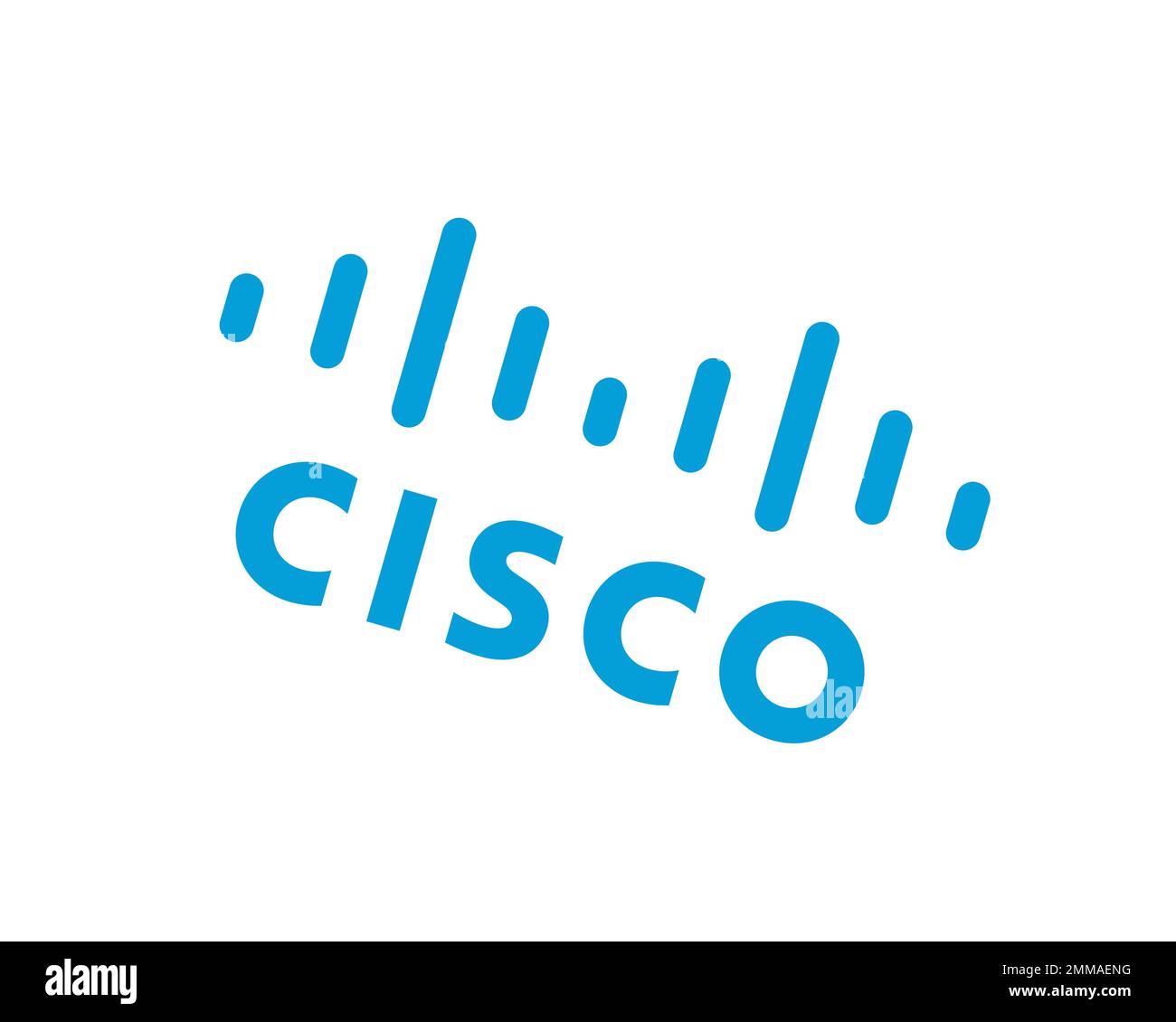 Cisco Systems, rotated, white background, logo, brand name Stock Photo ...