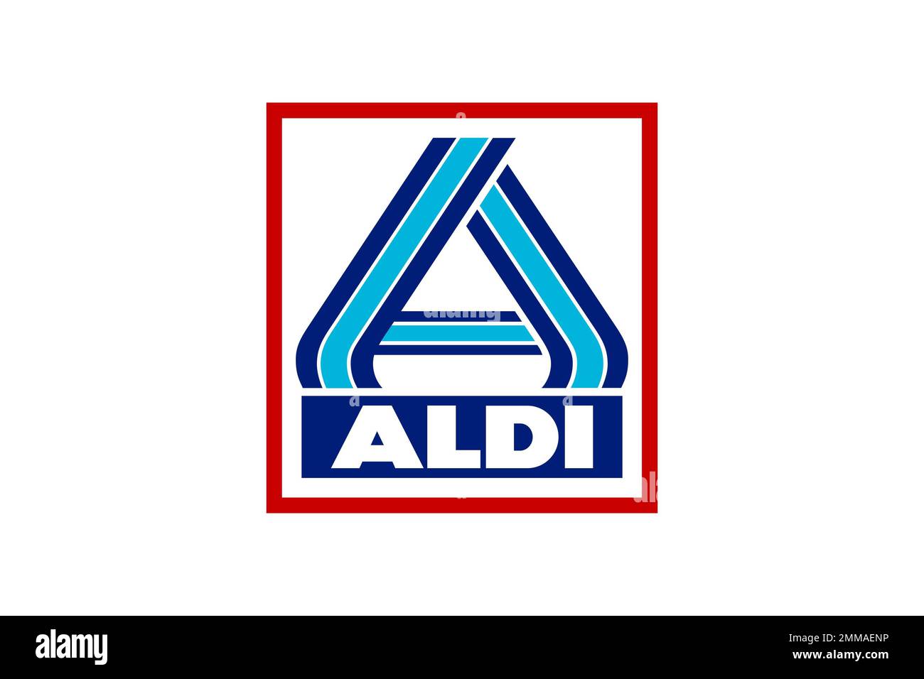 Aldi, white background, logo, brand name Stock Photo Alamy