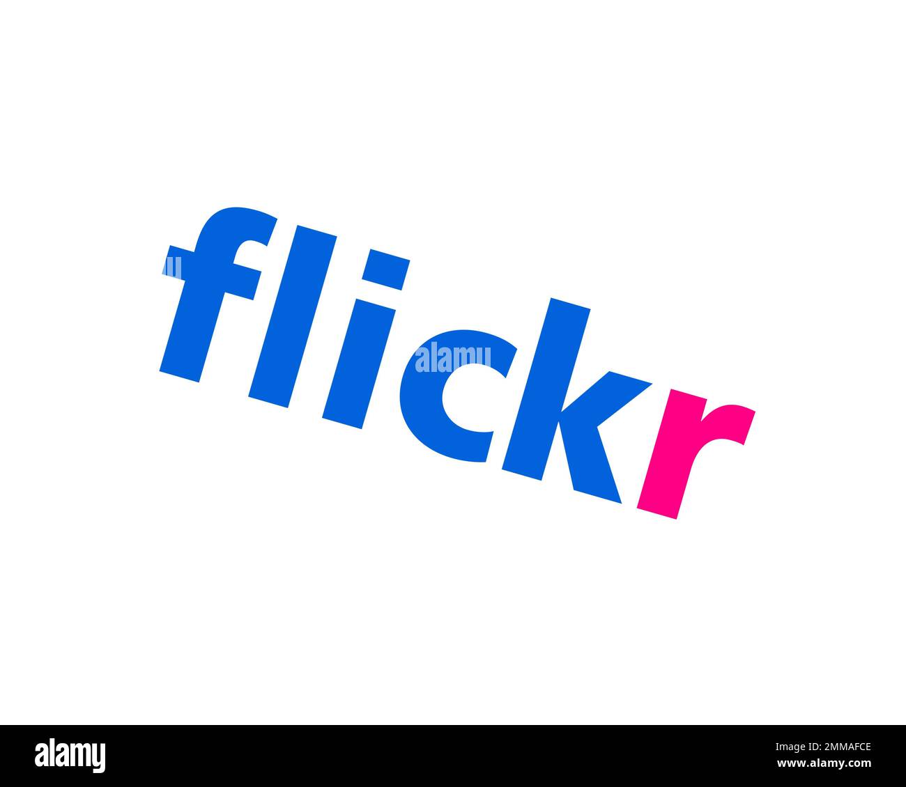 flickr-rotated-white-background-logo-brand-name-stock-photo-alamy