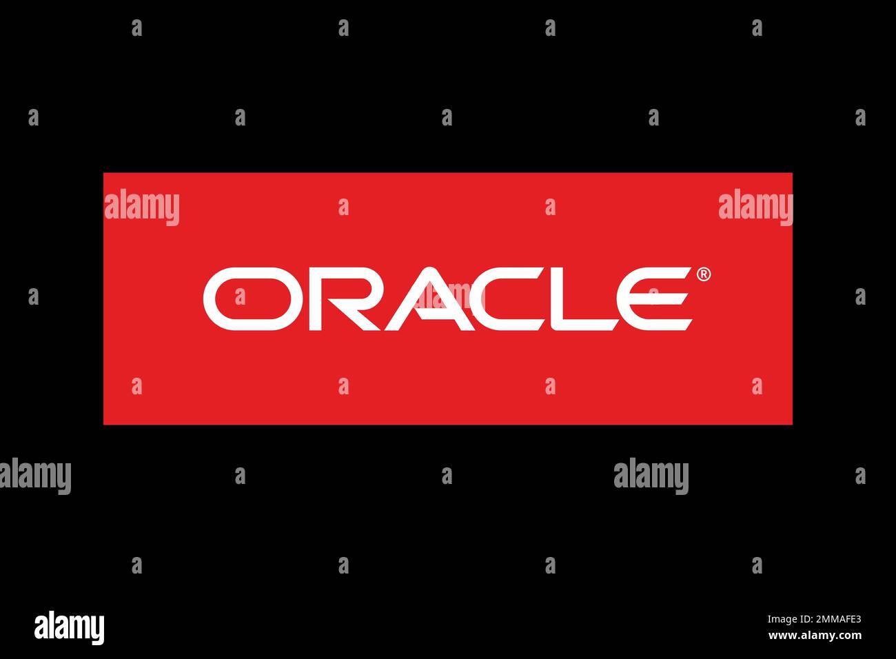 Oracle Corporation, black background, logo, brand name Stock Photo - Alamy
