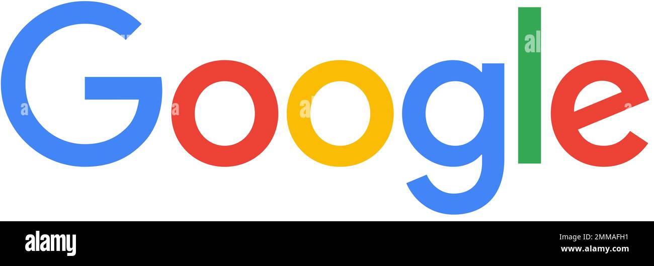 Google, White background, Logo, Brand name Stock Photo Alamy